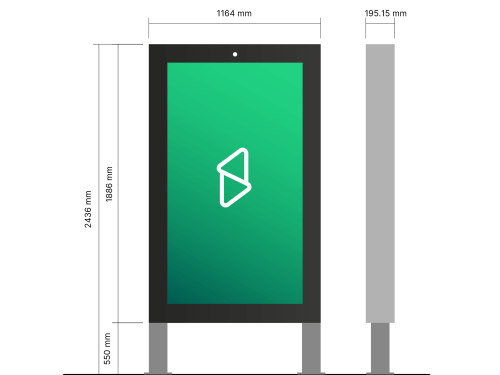 Cityscreen Outdoor, Masse